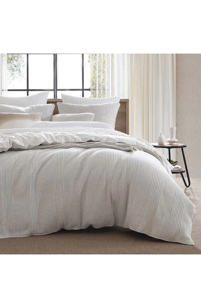 Shop Dkny Pure Rib Duvet Cover & Sham Set In Heathered Grey