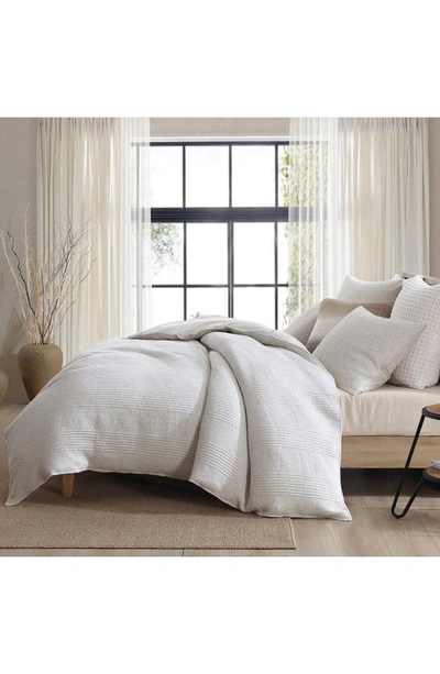 Shop Dkny Pure Rib Duvet Cover & Sham Set In Heathered Grey