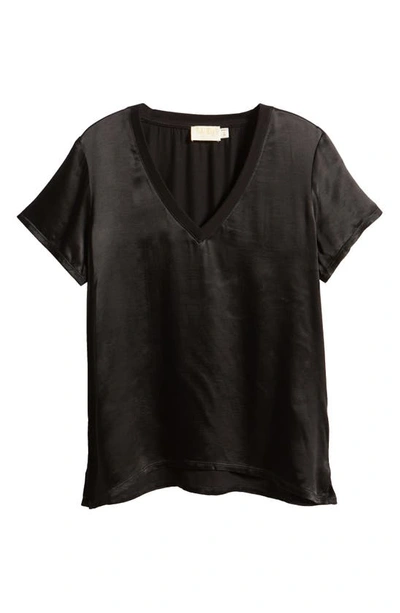 Shop Nation Ltd June V-neck T-shirt In Black
