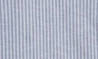 Rails Connor Stripe Linen Blend Button-up Shirt In Denim White Pinstripe