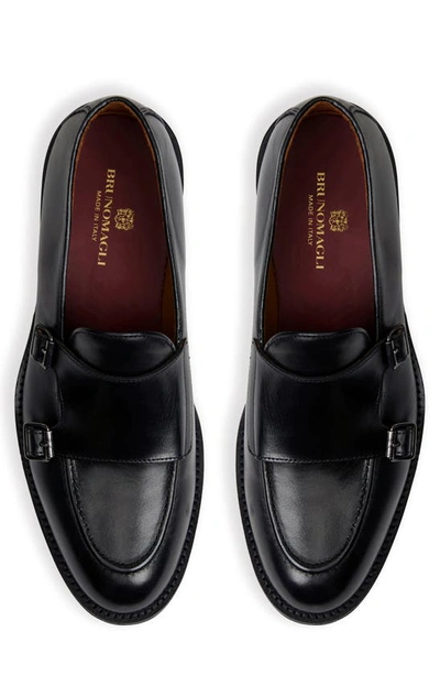 Shop Bruno Magli Biago Double Monk Strap Shoe In Black