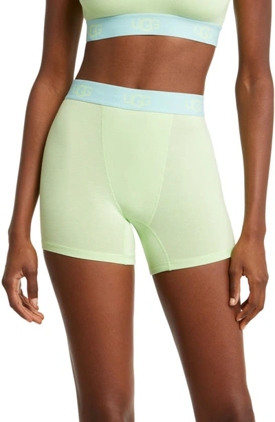 Shop Ugg Alexiah Boy Shorts In Mint Chip