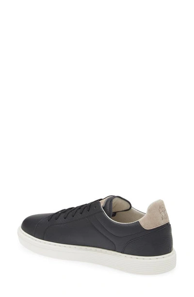 Shop Brunello Cucinelli Calfskin Low Top Sneaker In Cim31 Black