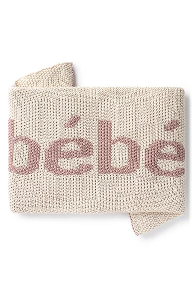 Shop Domani Home Bébé Cotton Blanket In Ivory/ Blush