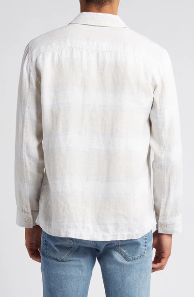 Rails Kerouac Linen Button-up Shirt In Wicker Graphite Stripe