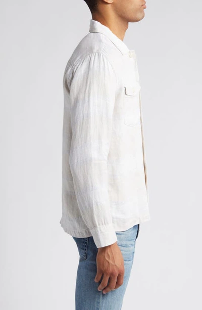Rails Kerouac Linen Button-up Shirt In Wicker Graphite Stripe