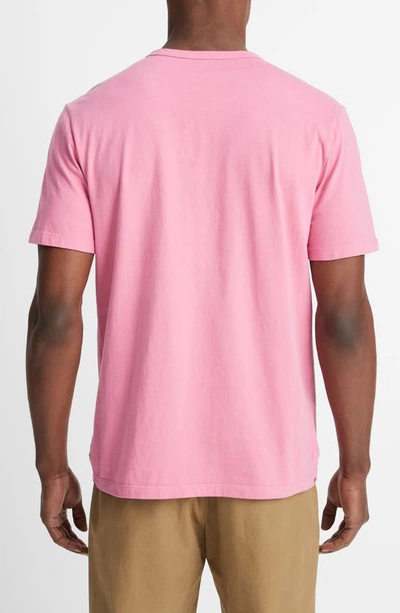 Shop Vince Solid T-shirt In Washed Pink Blaze