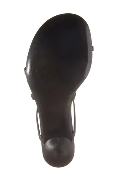 Shop Jacquemus Strappy Logo Charm Sandal In Black