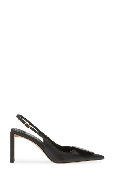 Jacquemus Mismatched Pointed Toe Slingback Pumps In Black
