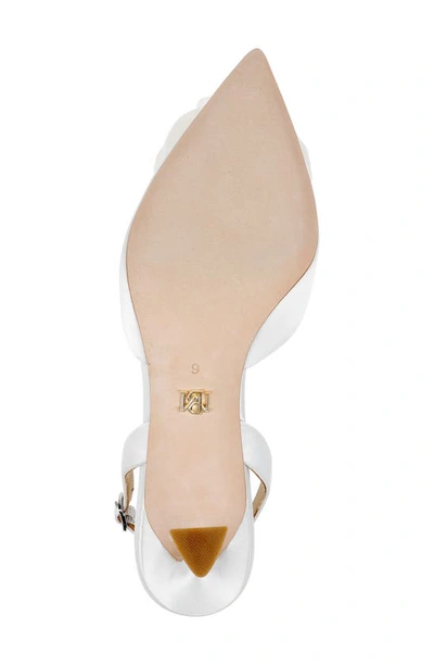 Shop Badgley Mischka Collection Carlise Rose Pinted Toe Pump In Soft White