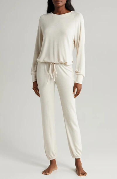 Shop Ugg Gable Brushed Drawstring Pullover & Joggers Lounge Set In Oatmeal Heather