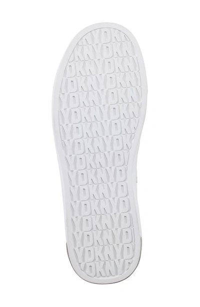 Dkny Abeni Platform Low Top Sneakers In Brt White