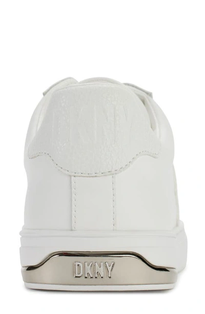 Dkny Abeni Platform Low Top Sneakers In Brt White