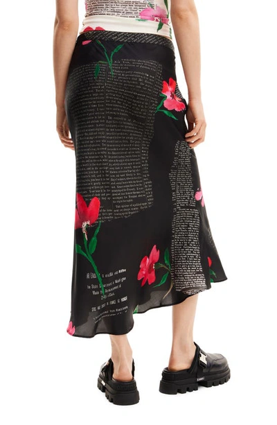 Shop Desigual Siracusa Midi Skirt In Black