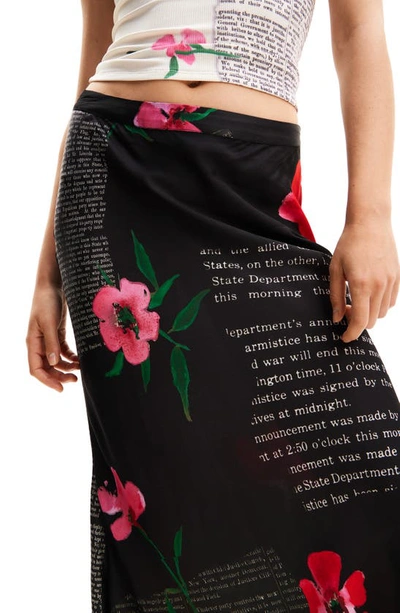 Desigual Siracusa Midi Skirt In Black
