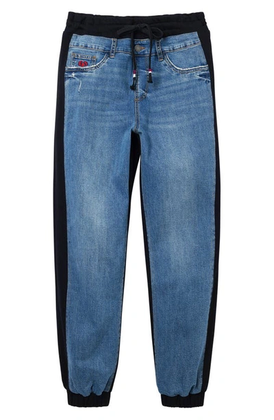 Desigual Contrast Jogger Jeans In Blue
