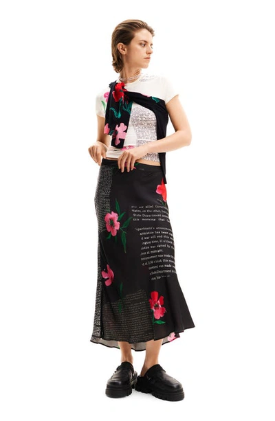 Desigual Siracusa Midi Skirt In Black