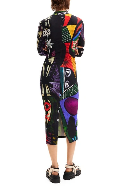 Desigual M. Christian Lacroix Arty Midi Dress In Black