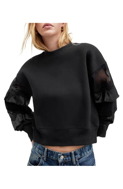 Shop Allsaints Gracie Sweatshirt In Black