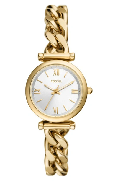 Shop Fossil Carlie Bracelet Watch, 28mm In Gold