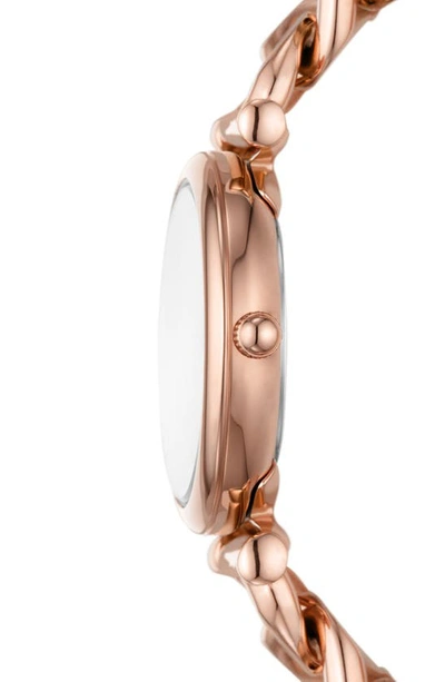 Shop Fossil Carlie Bracelet Watch, 28mm In Rose Gold