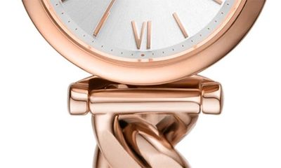 Shop Fossil Carlie Bracelet Watch, 28mm In Rose Gold