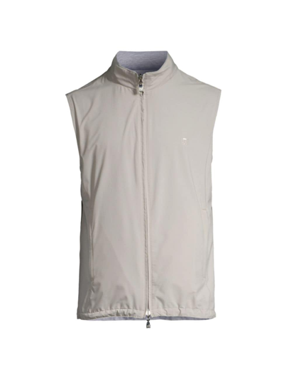 Shop Corneliani Men's Nylon Reversible Vest In Ice