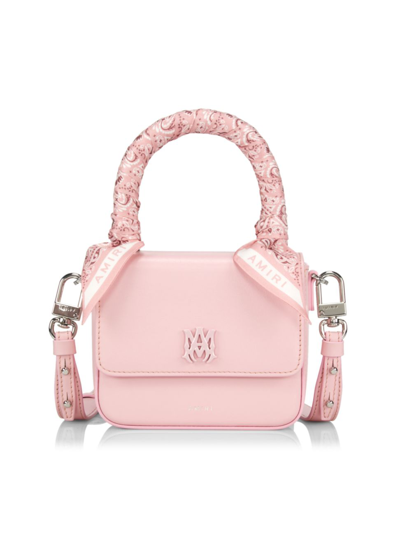 Shop Amiri Women's Micro Ma Leather Bag In Pink