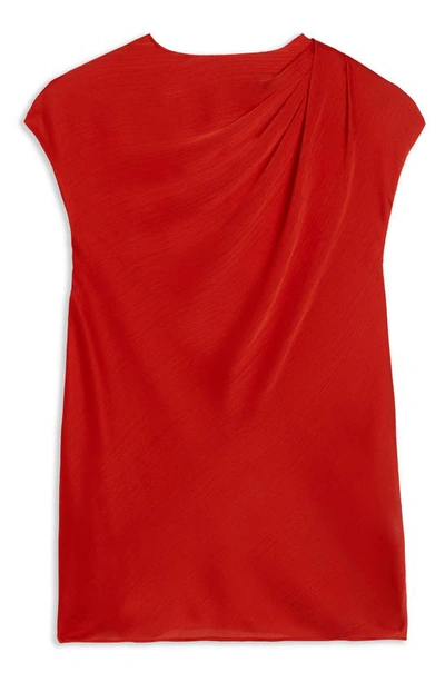 Shop Ted Baker Drape Neck Top In Red