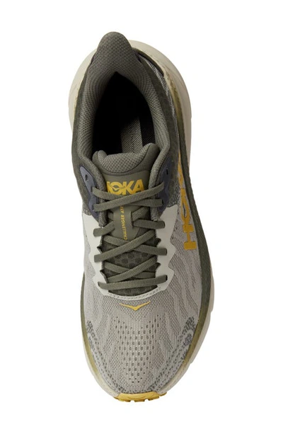 Shop Hoka Challenger 7 Running Shoe In Olive Haze / Forest Cover