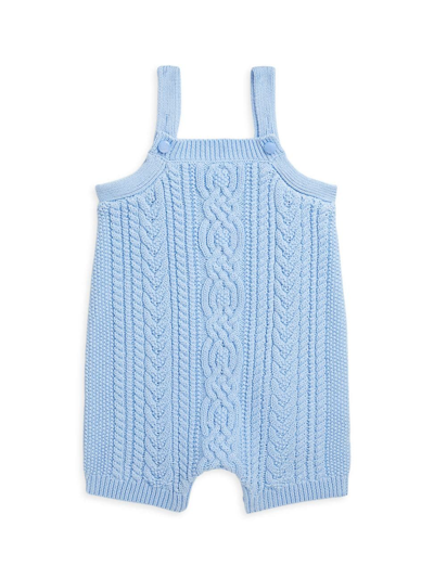 Shop Polo Ralph Lauren Baby Boy's Cable-knit Overalls In Blue