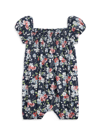 Shop Polo Ralph Lauren Baby Girl's Floral Bubble Coveralls In Jura Floral