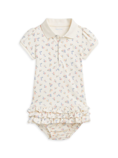 Shop Polo Ralph Lauren Baby Girl's Floral Polo Shirtdress In Blossom Print