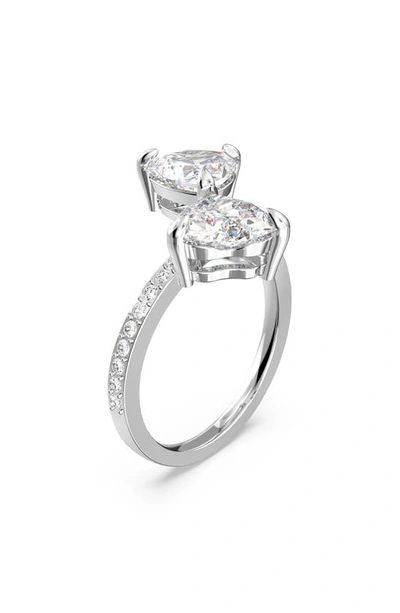 Swarovski Attract Soul Crystal Hearts Ring In White