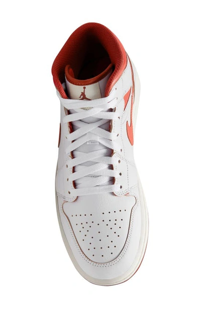 Shop Jordan Air  1 Mid Se Sneaker In White/ Lobster/ Dune Red