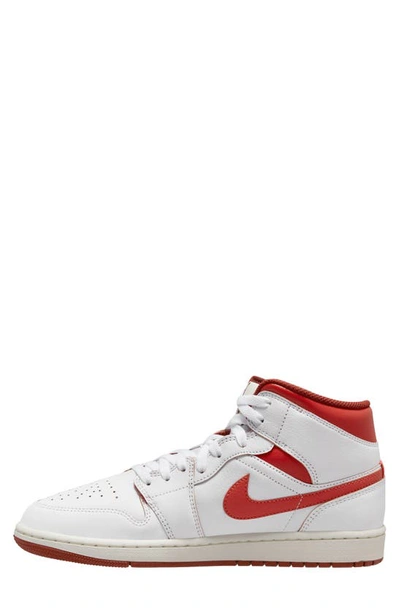 Shop Jordan Air  1 Mid Se Sneaker In White/ Lobster/ Dune Red