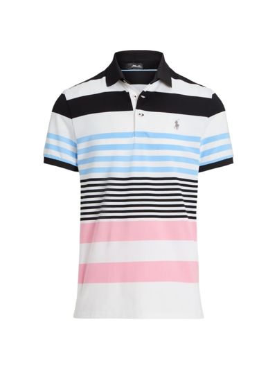 Shop Polo Ralph Lauren Men's Striped Polo Shirt In Polo Black Multi