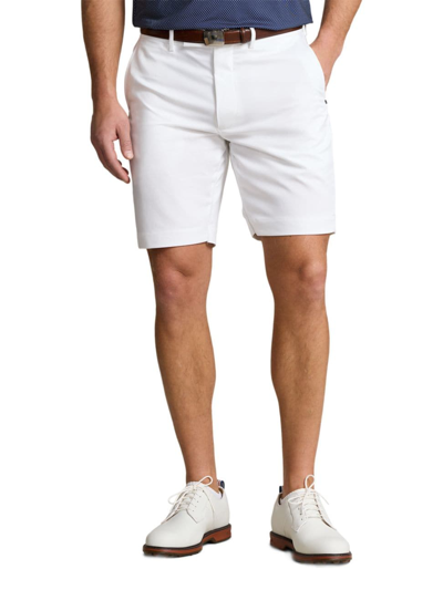 Shop Polo Ralph Lauren Men's Flat-front Golf Shorts In Ceramic White