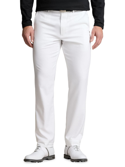 Shop Polo Ralph Lauren Men's Stretch Flat-front Pants In Ceramic White