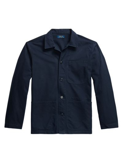 Shop Polo Ralph Lauren Men's Cotton Button-front Shirt In Navy