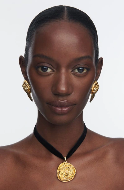 Sterling King Mini Rosette Stud Earrings In Gold