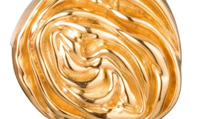 Sterling King Mini Rosette Stud Earrings In Gold