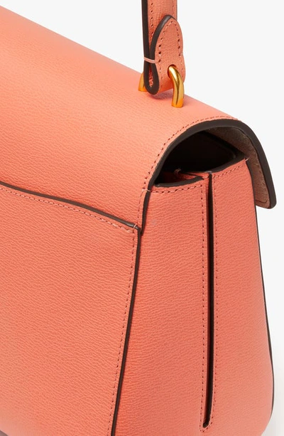 Shop Kate Spade Small Katy Leather Top Handle Bag In Melon Ball