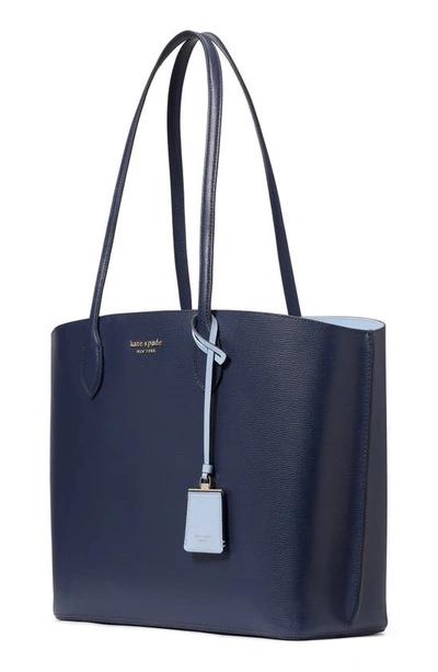 Shop Kate Spade Suite Leather Tote In Parisian Navy Multi