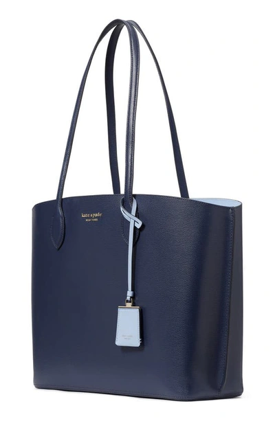 Kate Spade Suite Leather Tote In Parisian Navy Multi