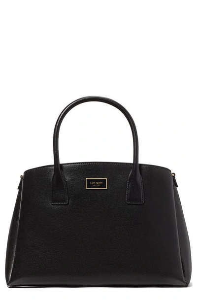 Shop Kate Spade Serena Leather Satchel In Black