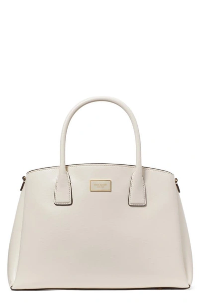 Shop Kate Spade Serena Leather Satchel In Parchment.