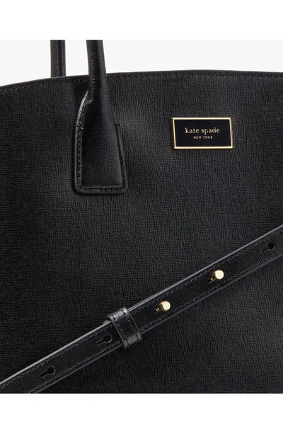 Shop Kate Spade Serena Leather Satchel In Black