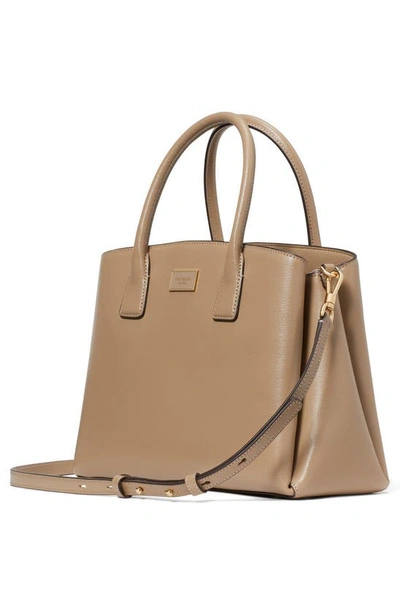 Shop Kate Spade Serena Leather Satchel In Timeless Taupe