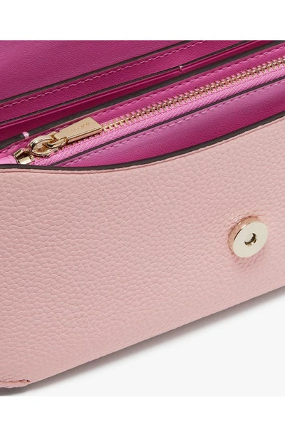 Shop Kate Spade Ava Leather Wallet On A Chain In Crepe Pink